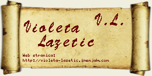 Violeta Lazetić vizit kartica